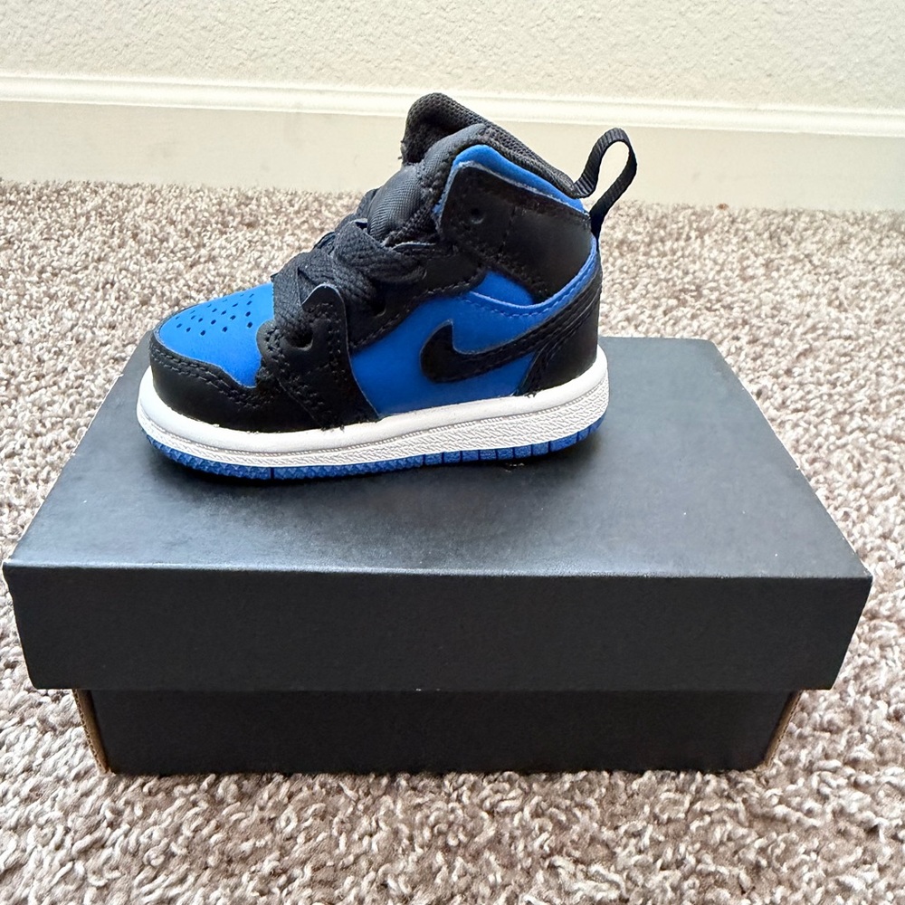 Nike Jordan Toddler Black and Blue High-Top Sneaker